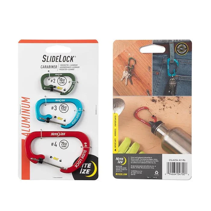 Carabiner with Slidelock (pcs) - Aluminium