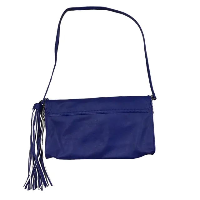 Carlos Santana Blue Clutch Purse with Shoulder Strap