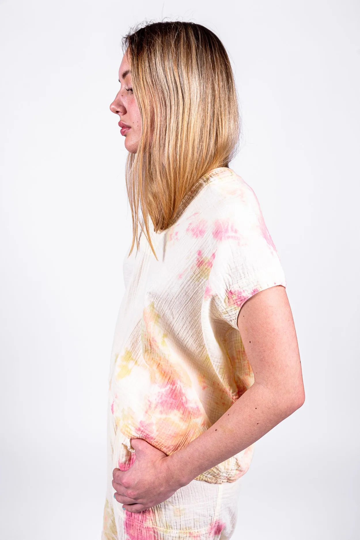 Celeste top in citrus tie dye