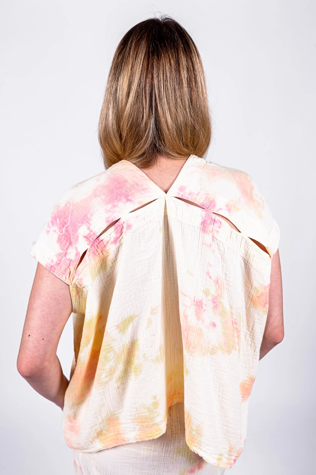 Celeste top in citrus tie dye