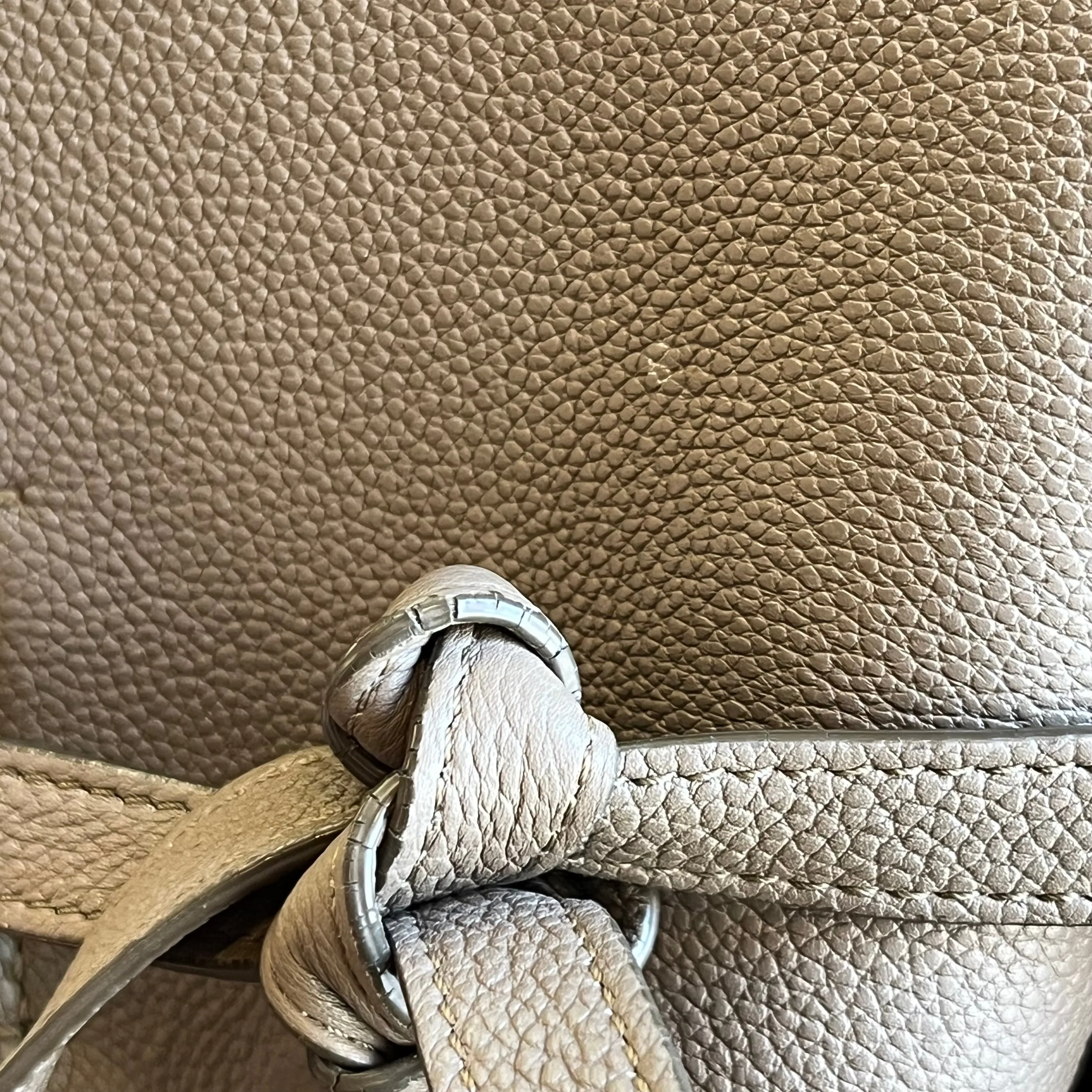 CELINE Belt Cabas Phantom Gray Drummed Calfskin Tote Bag