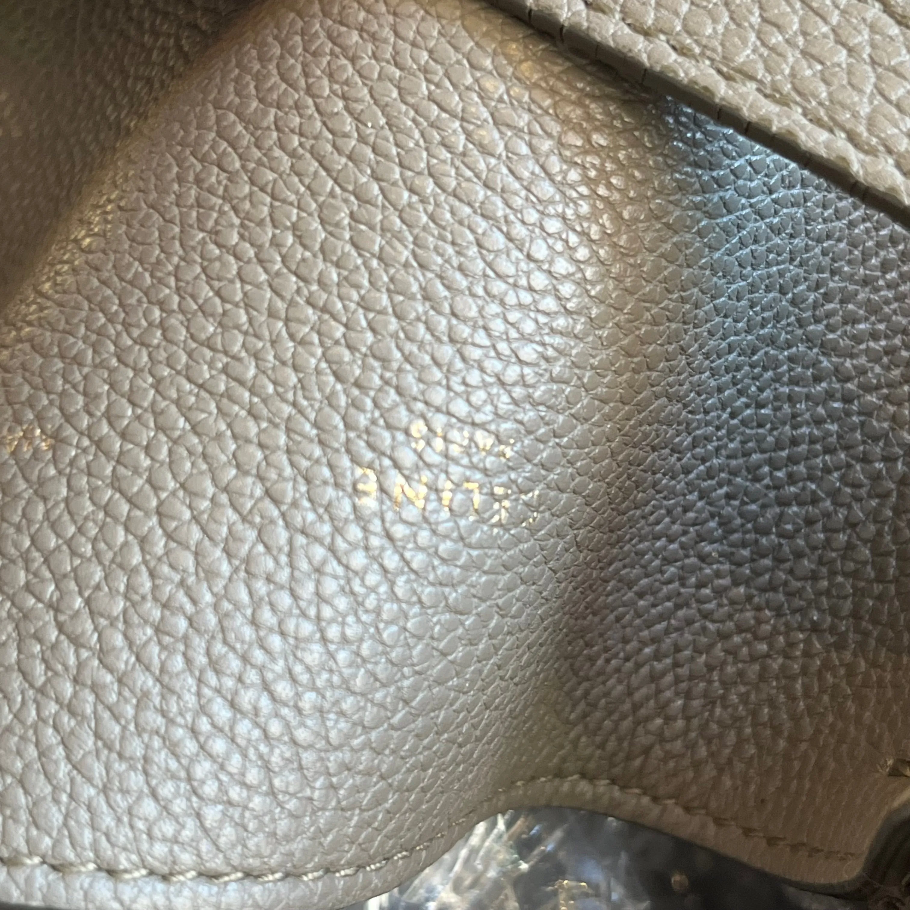 CELINE Belt Cabas Phantom Gray Drummed Calfskin Tote Bag