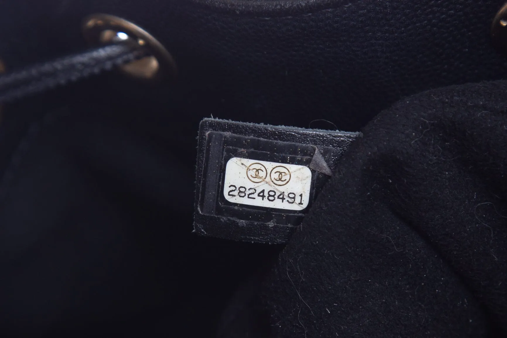 Chanel 2020 Black and Gold Caviar Deauville Crossbody Handbag
