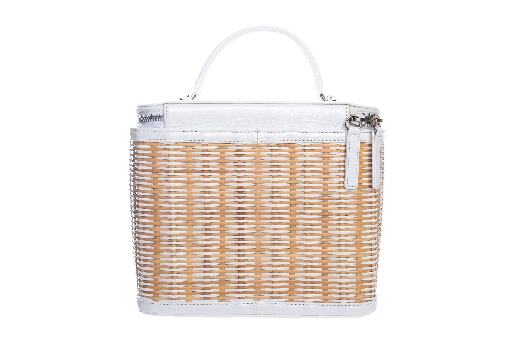Chanel 2020 Cruise White Take Away Raffia Vanity Handbag
