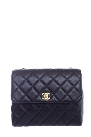 Chanel Black Caviar Square Handbag