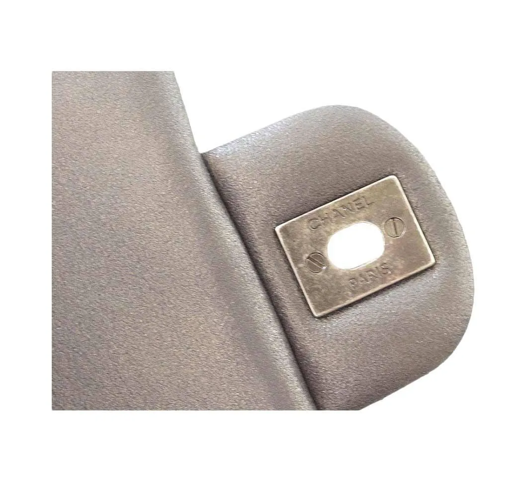 Chanel Mini Square Flap Bag Charcoal Gray