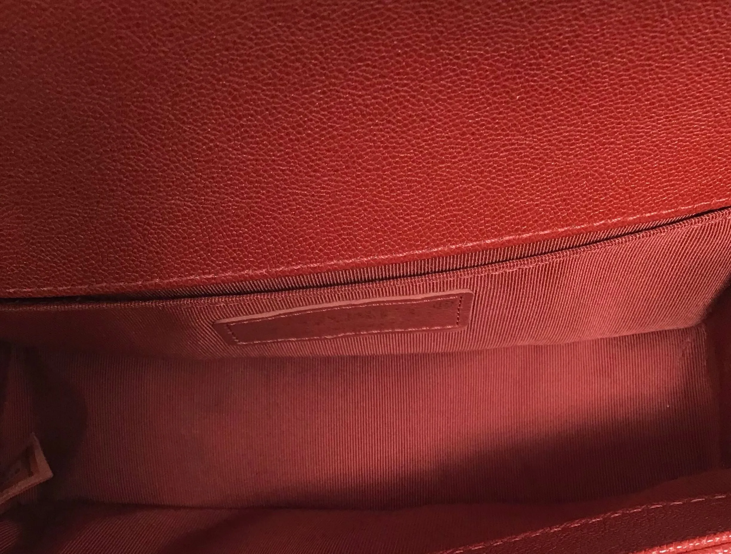 Chanel Red/Gold'19 SM Caviar Quilted 'Boy Bag'