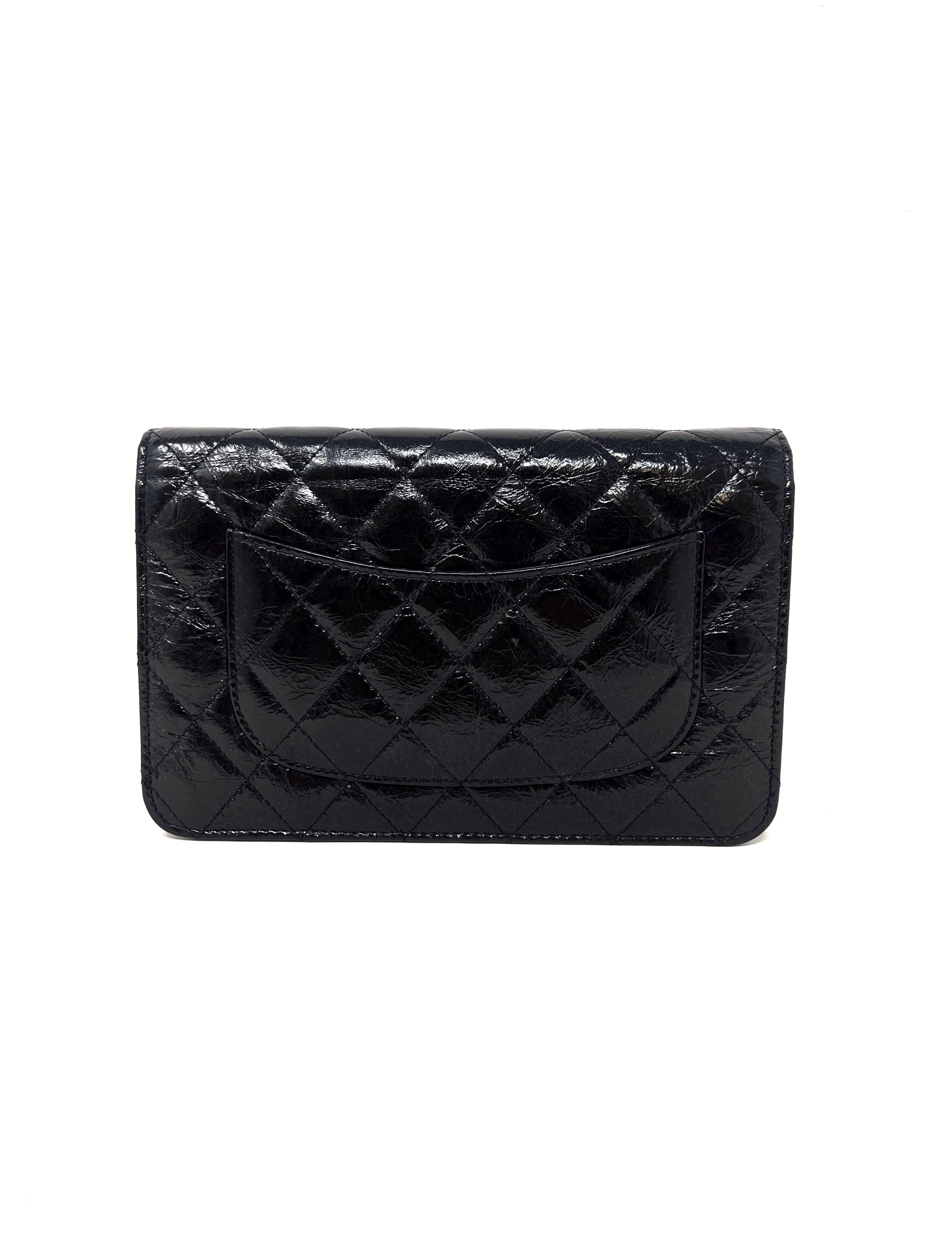 Chanel 'So Black' 2.55 Reissue Glazed Aged CalfSkin WOC