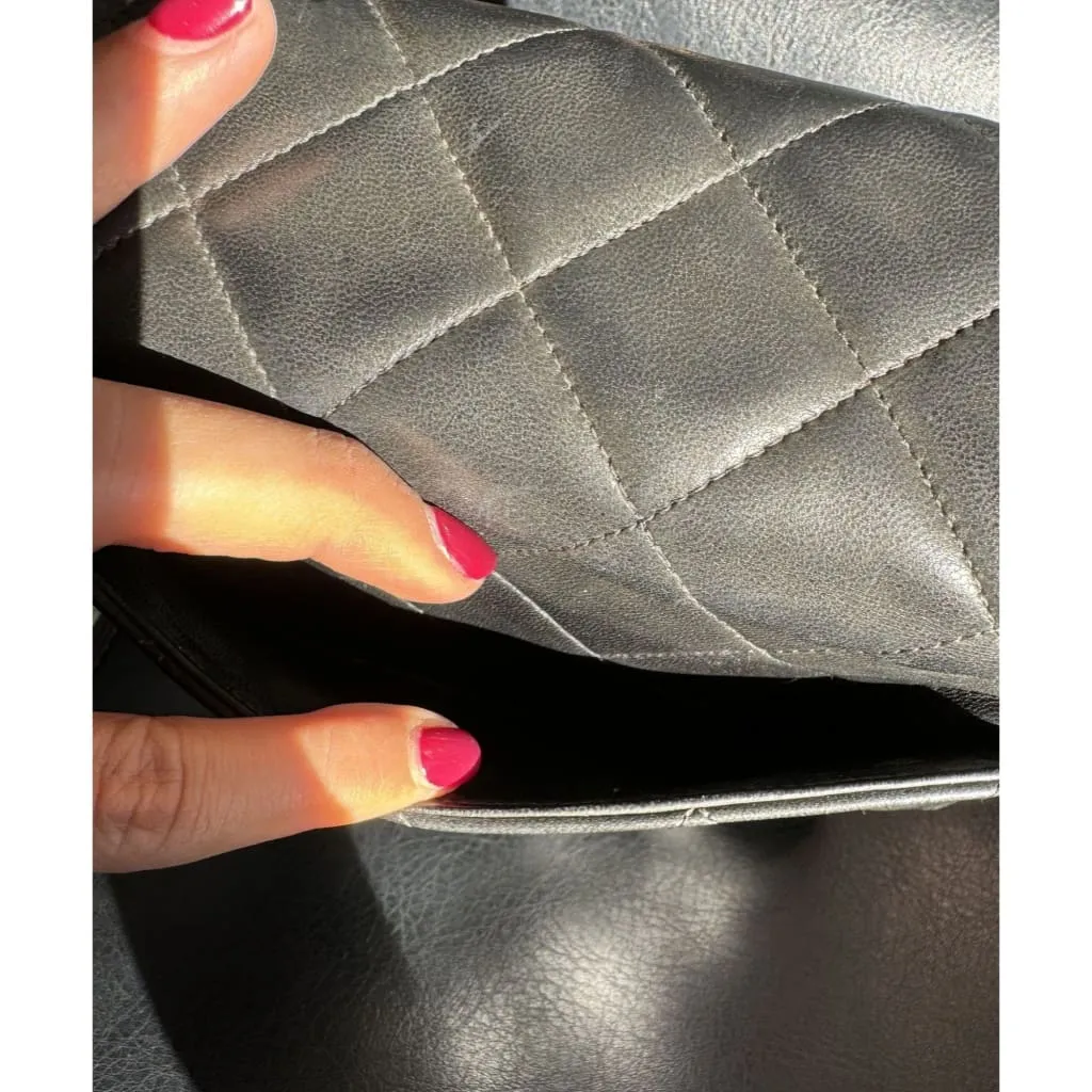 CHANEL Vintage Matelasse Coco Mark Square Vanity Mini Handbag