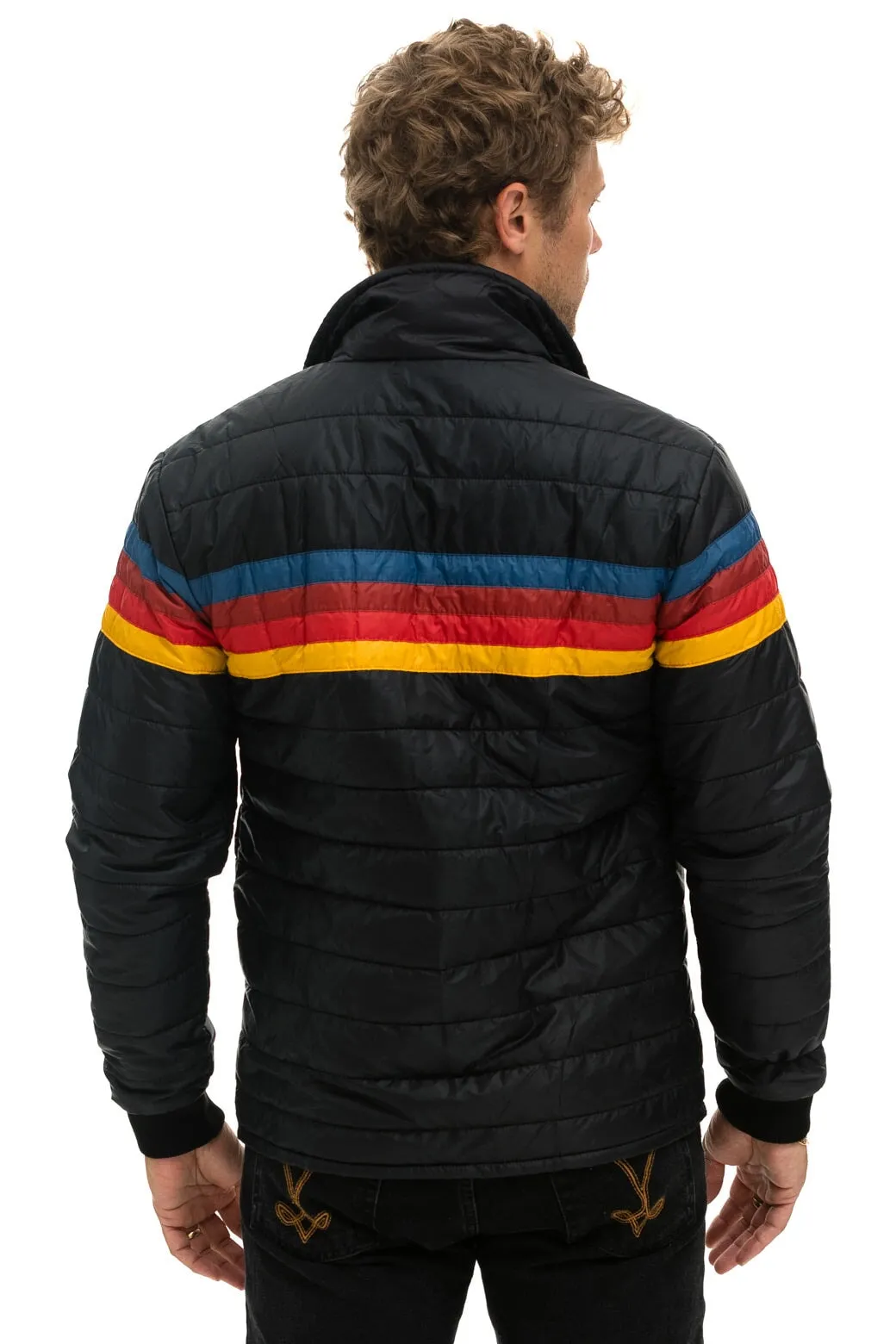 charcoal 5 stripe zip hoodie