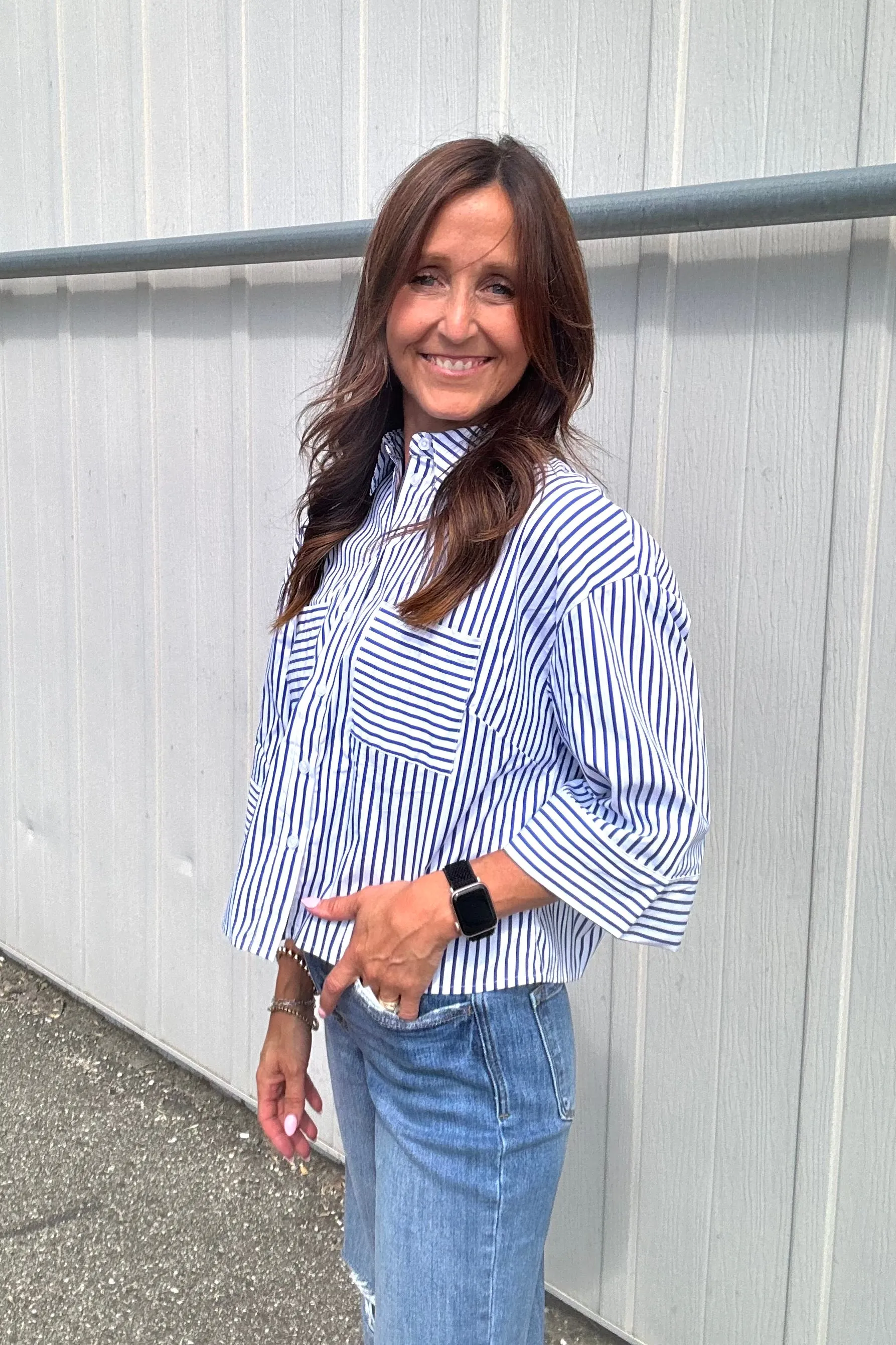 Charlotte Boxy Button Down