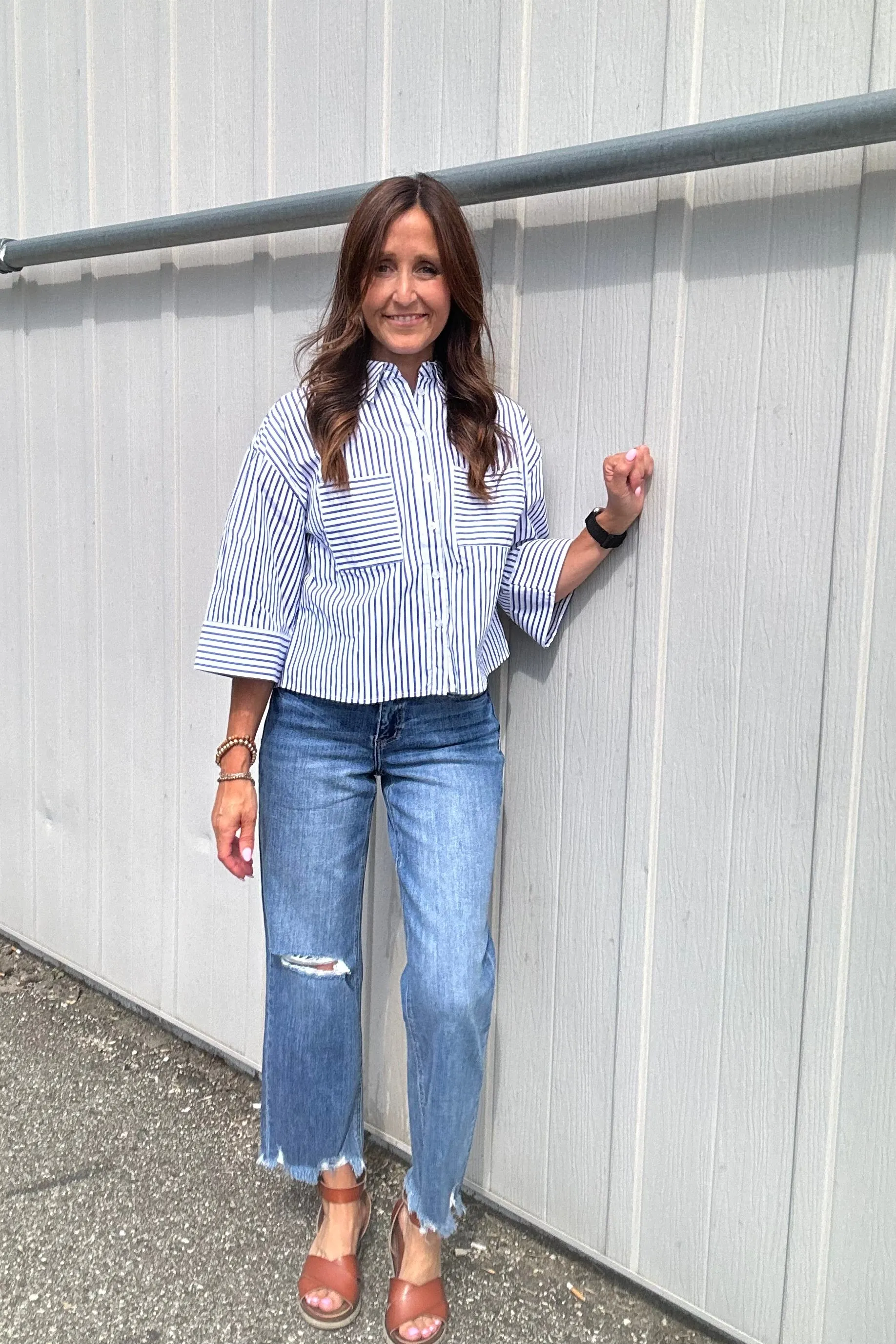 Charlotte Boxy Button Down