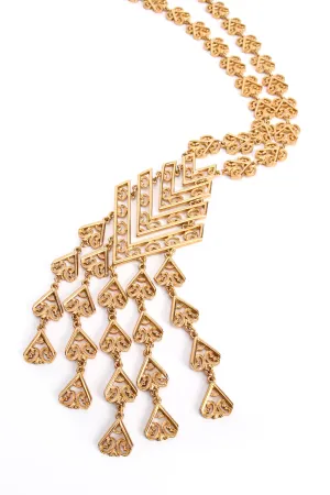 Chevron Filigree Fringe Pendant