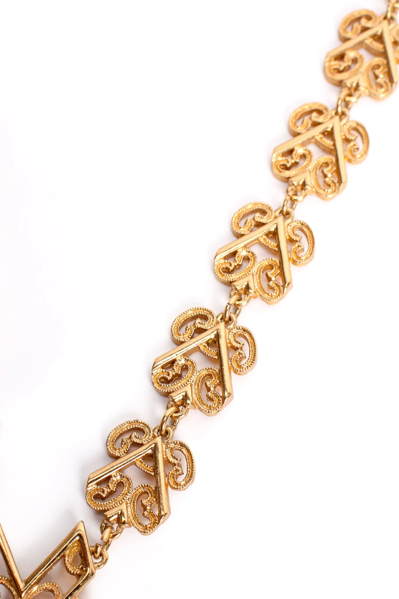 Chevron Filigree Fringe Pendant