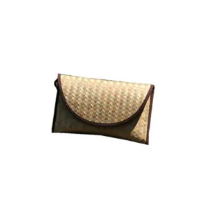 Chinese Style Handmade Original Ethnic Characteristics Chinese Retro Handmade Bamboo Cloth Handle Women's Handbag Storage