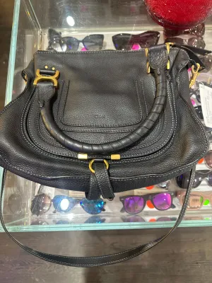 Chloe Black Leather Marcie medium Handbag