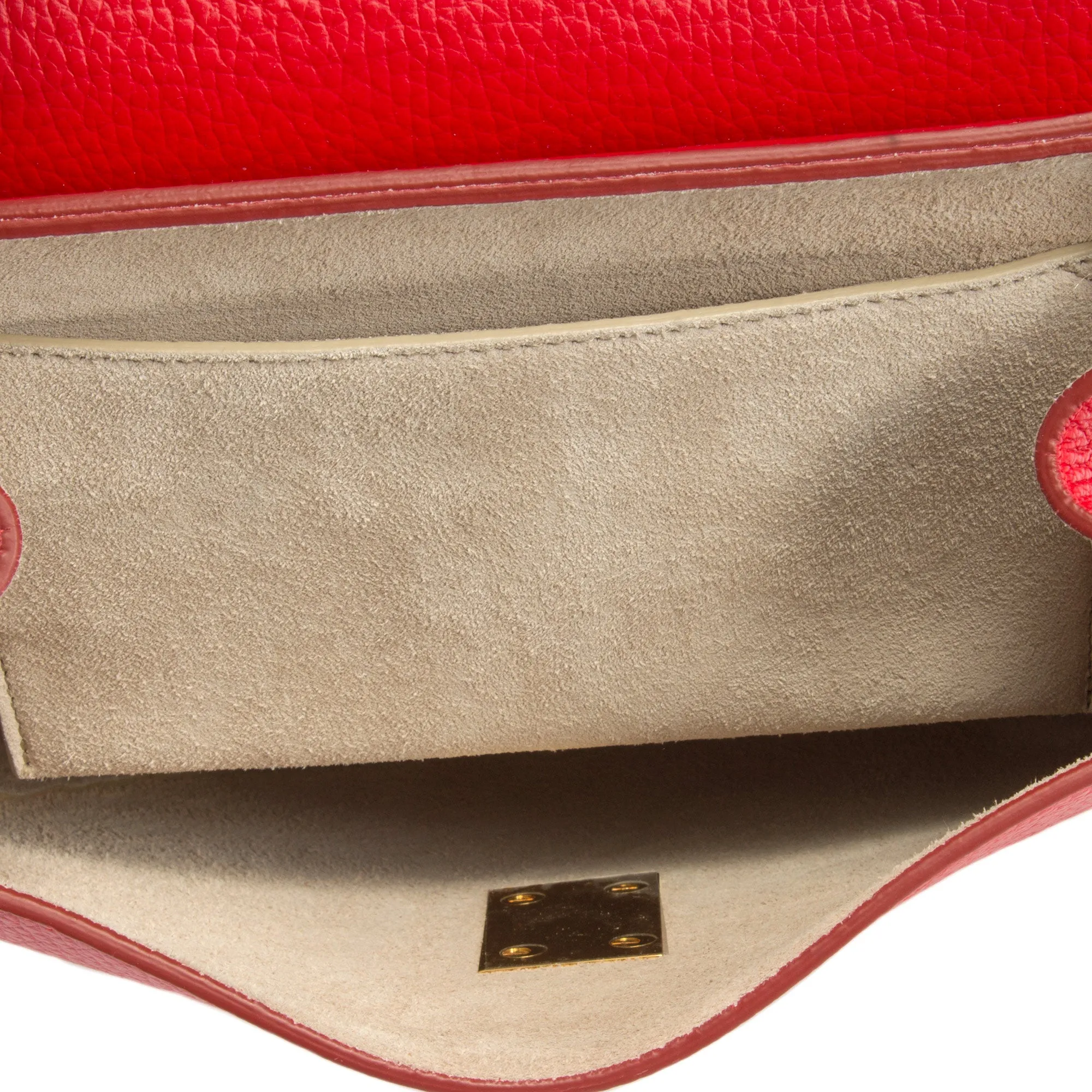 Chloe Drew Shoulder Bag | Plaid Red w/ Gold Hardware | Size Medium