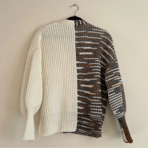 Cinq à Sept Anabella Colorblock Oversized Slouchy Cardigan size XS S1