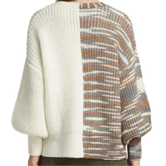 Cinq à Sept Anabella Colorblock Oversized Slouchy Cardigan size XS S1