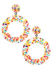 Cirlcle Beaded Earring