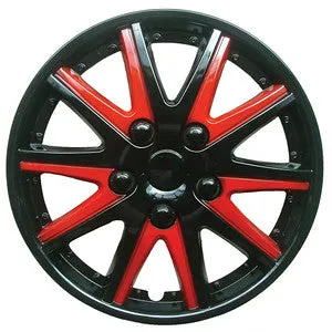 Citroen Xsara Picasso Black Red Wheel Trims Covers (1999-2016)