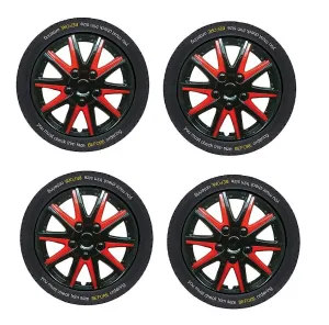 Citroen Xsara Picasso Black Red Wheel Trims Covers (1999-2016)