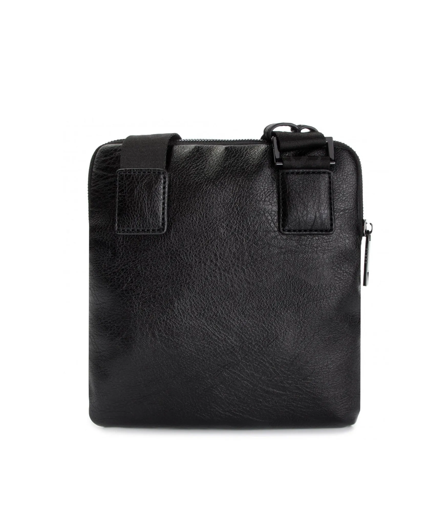 City Mini Flat Crossbody - Black