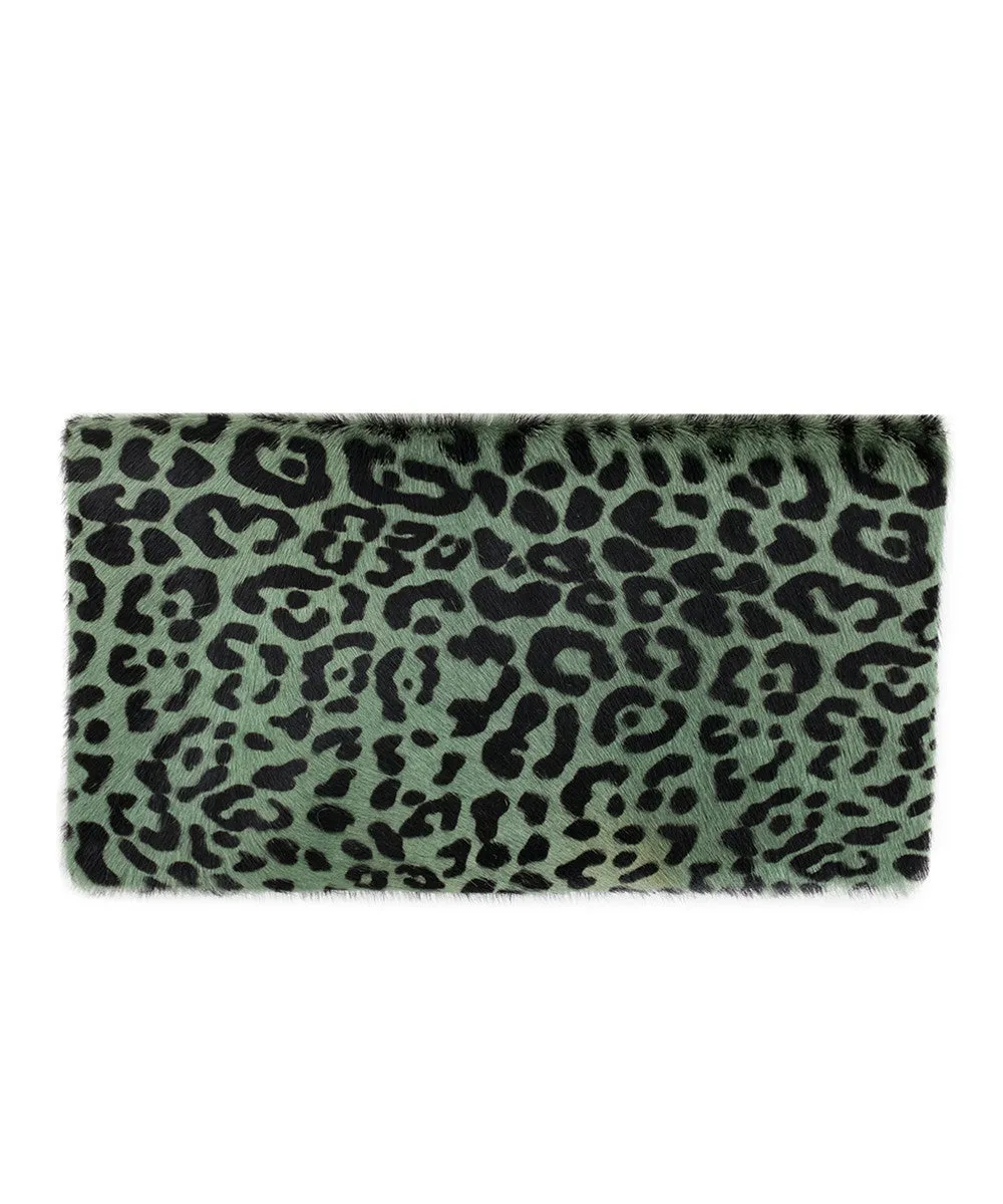 Clare V. Agave Leopard Foldover Clutch