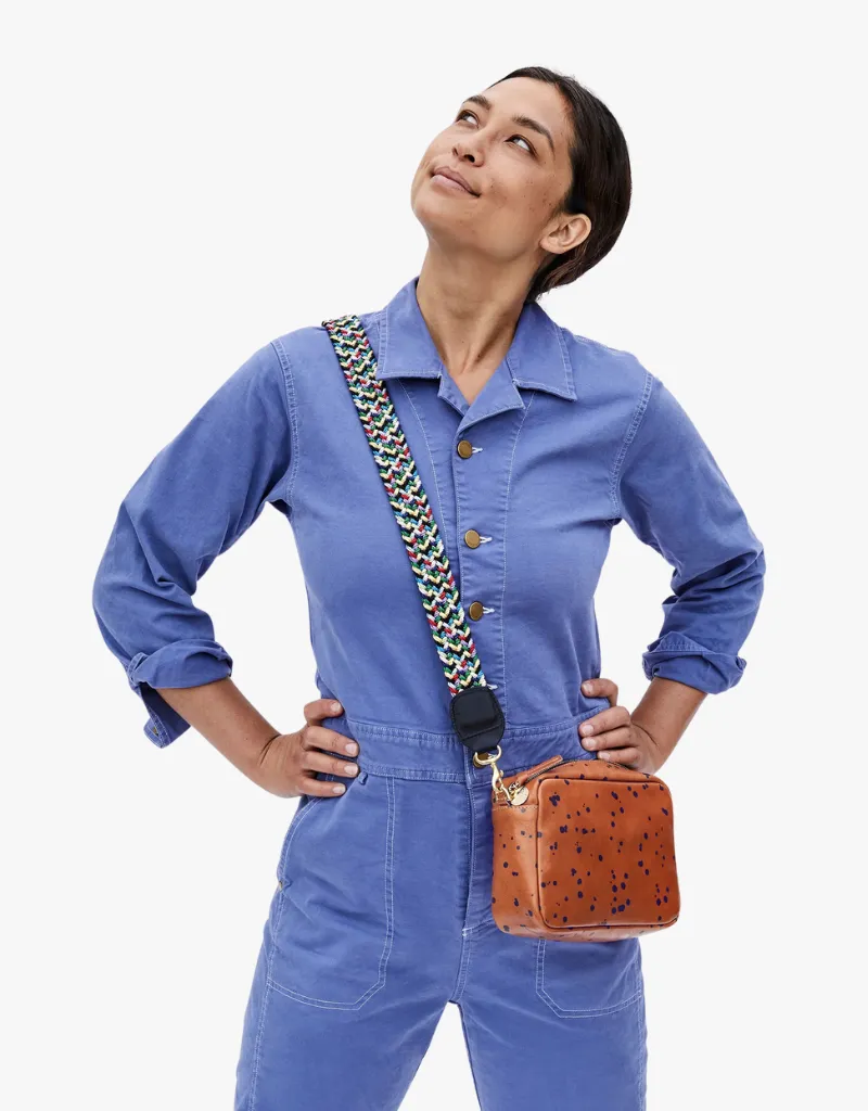 Clare V. Crossbody Strap in Multi Braided