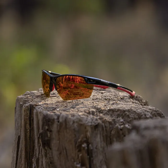 Contender - Black   Polarized Red Mirror Lens
