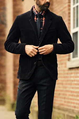 corduroy buttoned slim jacket
