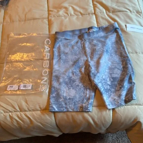 Cotton Citizen Milan Biker Aqua Cyrstal Blue Tie Dye Cycle Shorts