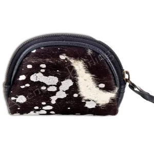 Cowhide Coin Purse - Black Acid