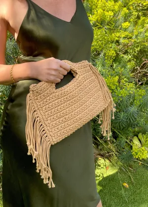 Crochet Cotton Fringe Handbag
