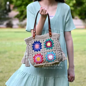 Crochet Granny Square Handbag Purse | DOROTHY