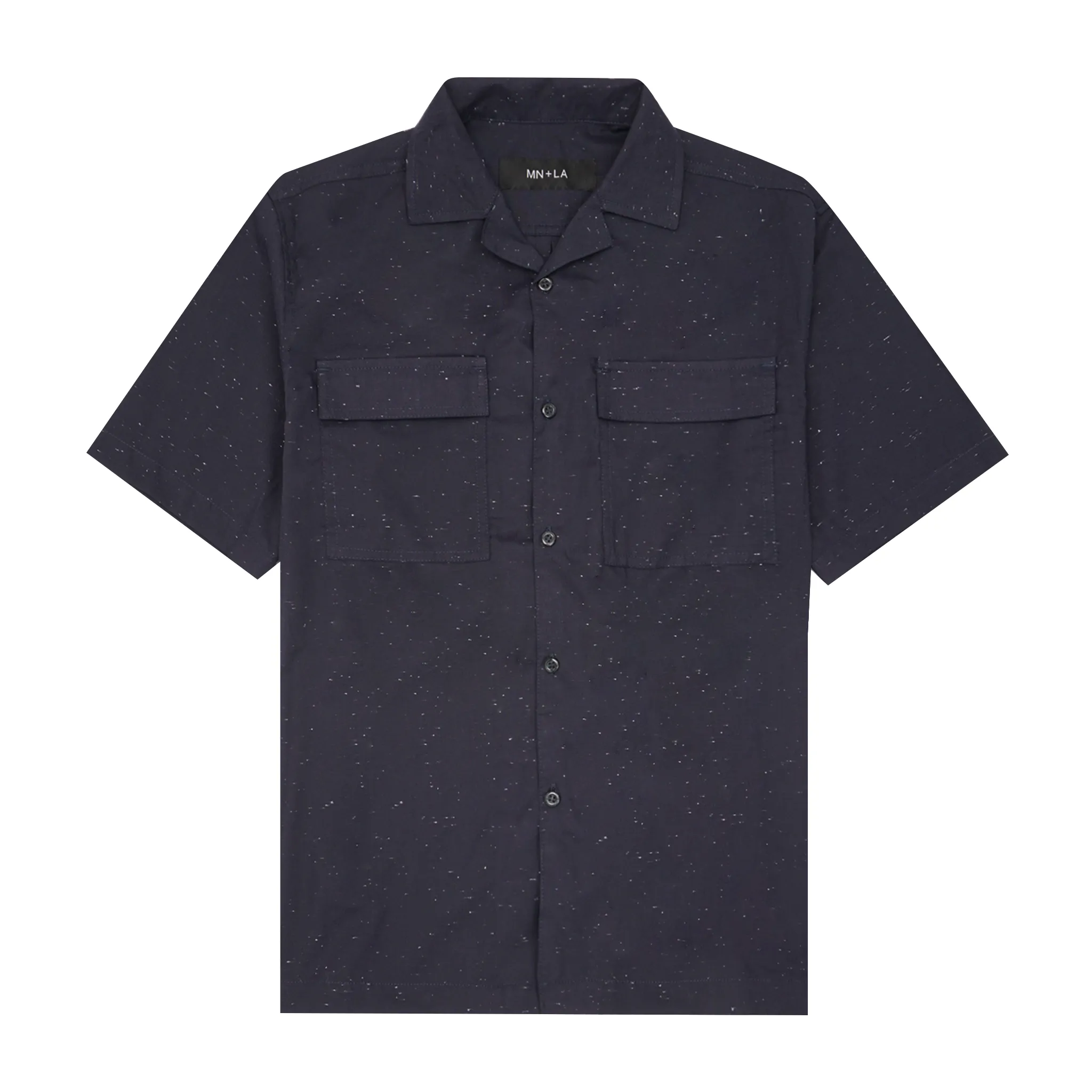 CUBAN SHIRT IN NAVY SPECKLE