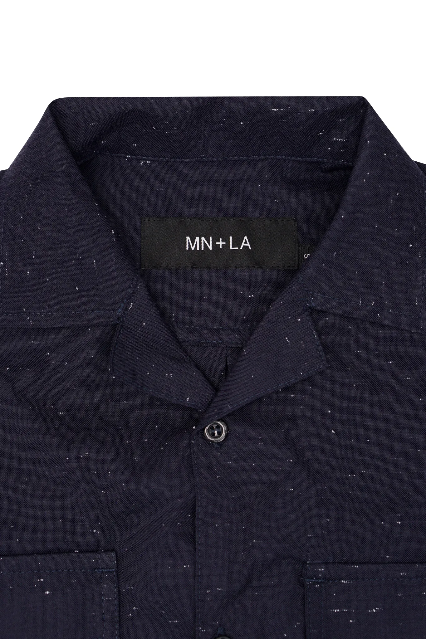 CUBAN SHIRT IN NAVY SPECKLE
