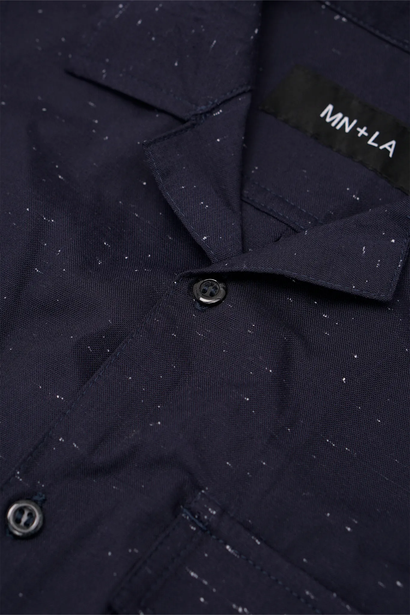 CUBAN SHIRT IN NAVY SPECKLE