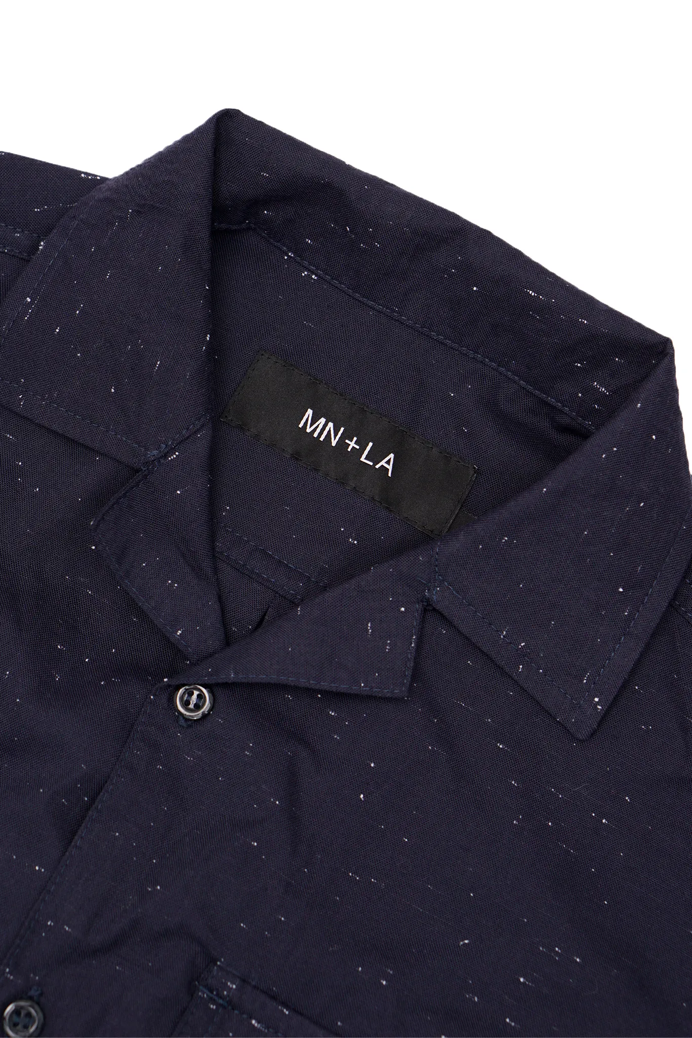 CUBAN SHIRT IN NAVY SPECKLE