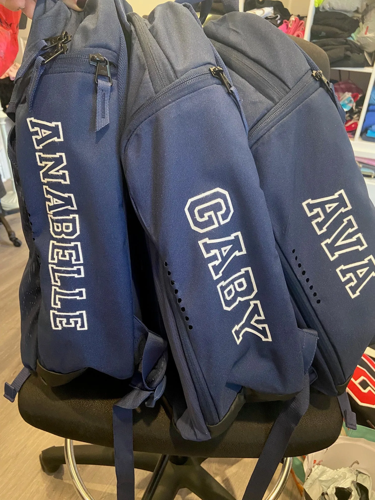 Custom Personalization for Back Pack