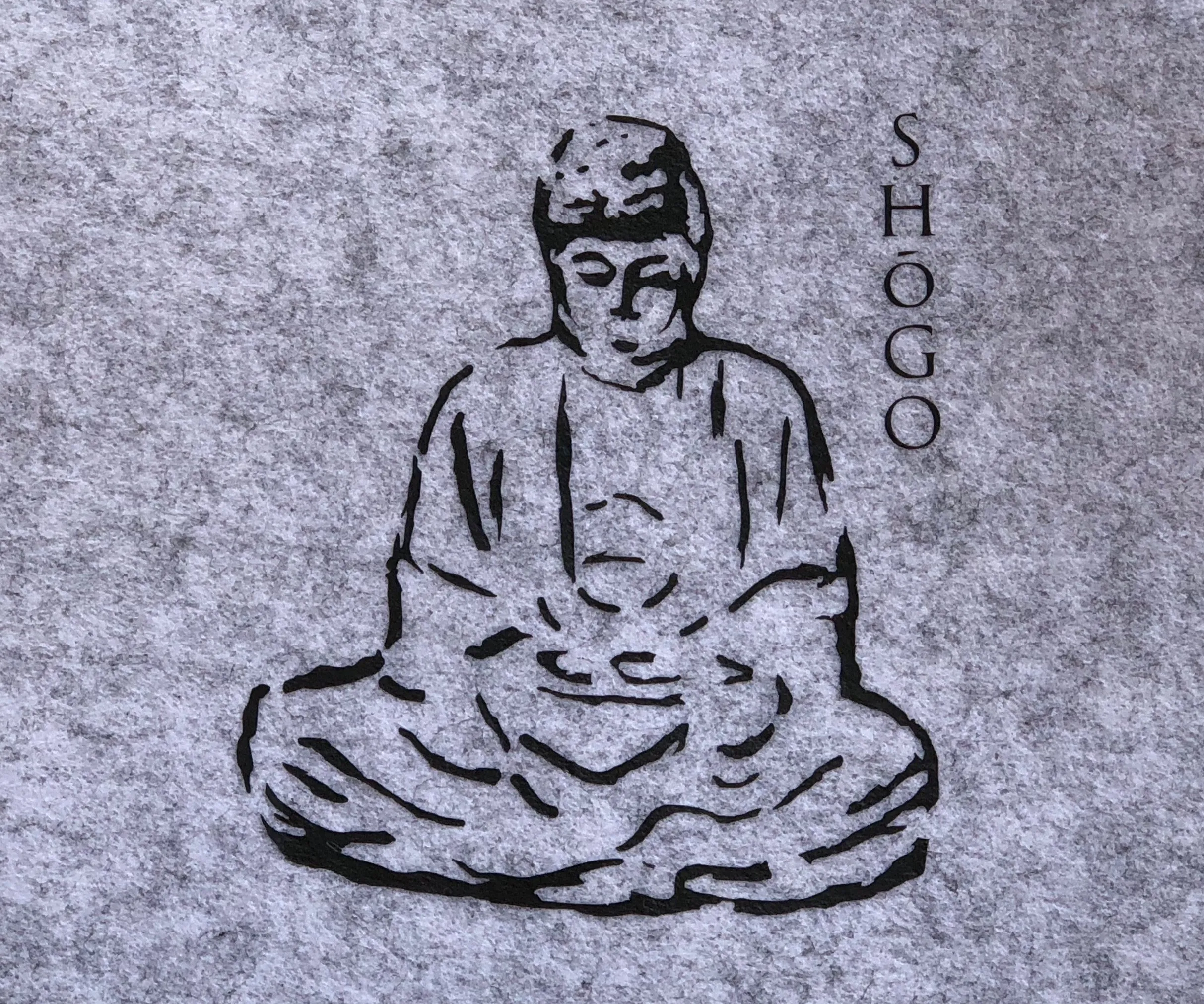 Customized Light and Dark Grey Handbag  Meditation Collection