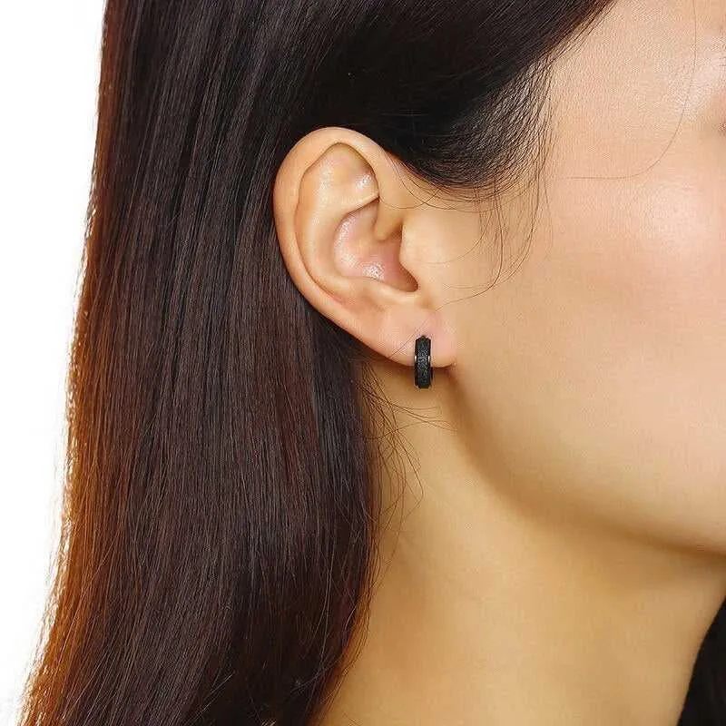 Cycolinks Sandblasted Hoop Earrings