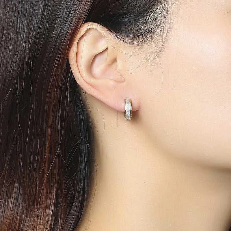 Cycolinks Sandblasted Hoop Earrings