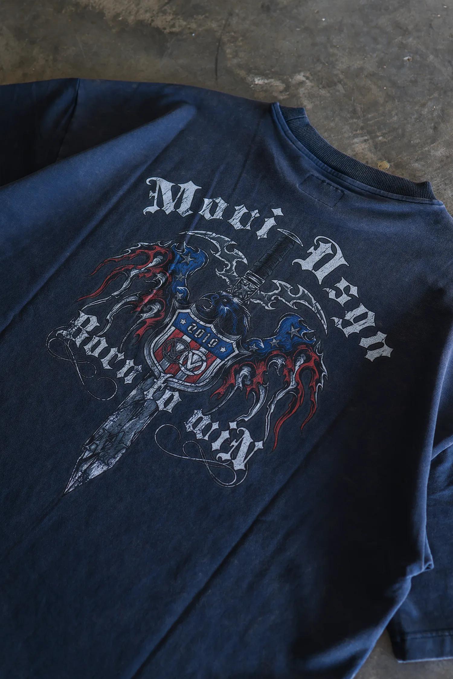 DAGGER T-SHIRT - WASHED NAVY