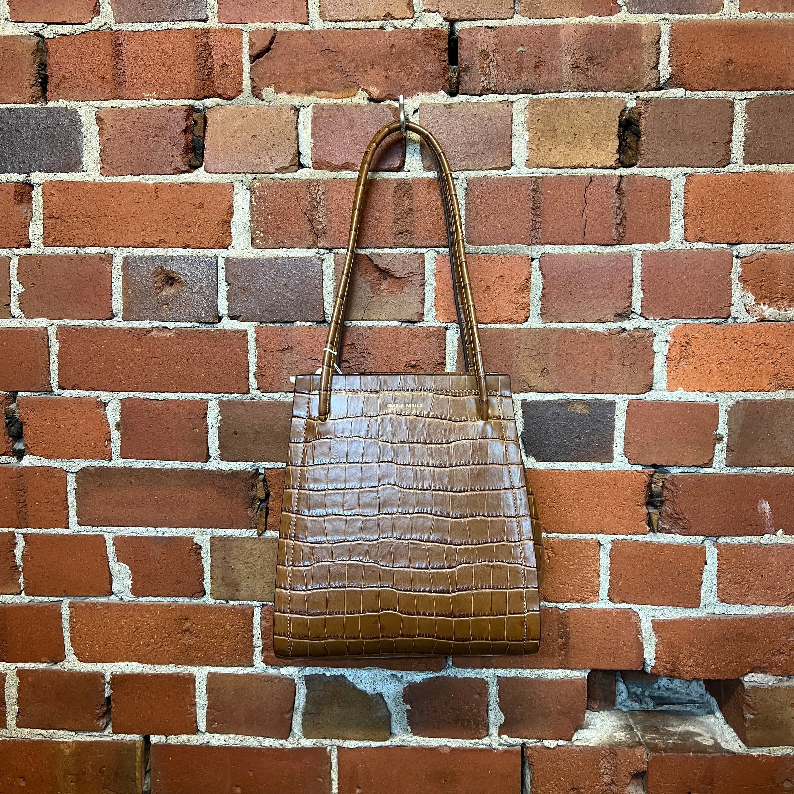 DEADLY PONIES croc leather handbag