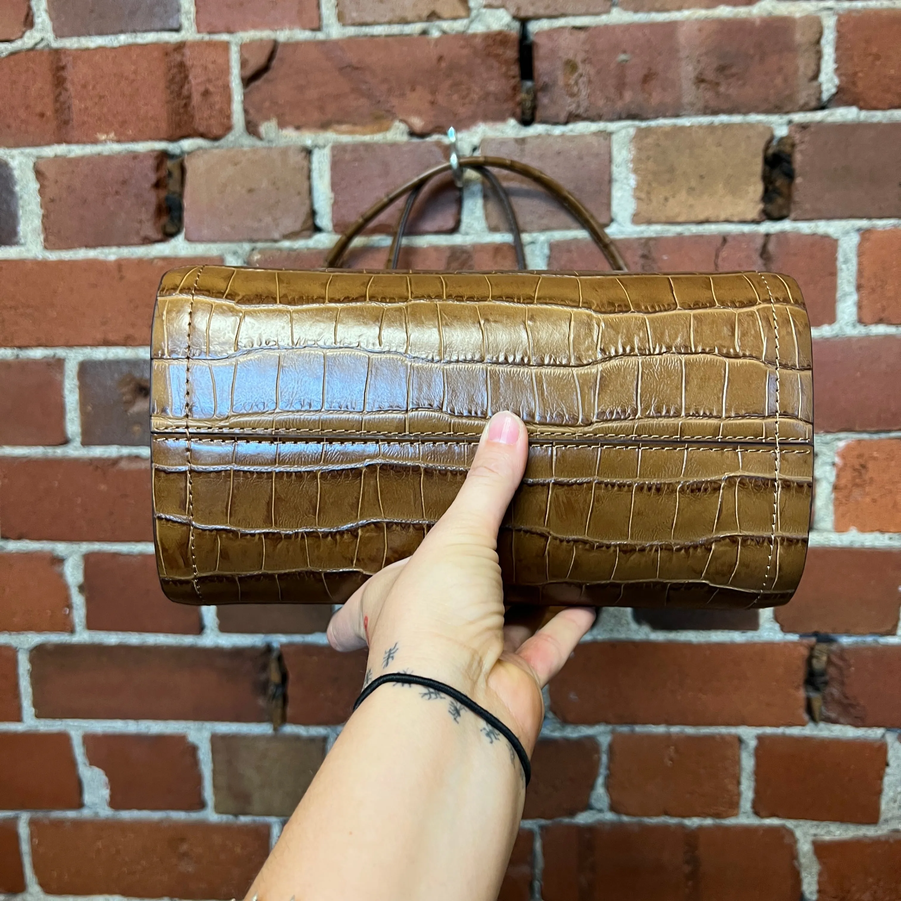 DEADLY PONIES croc leather handbag
