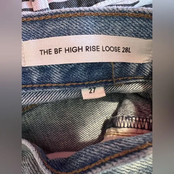 DENIM FORUM The BF High Rise Loose 28L Size 27