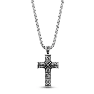 Detailed Cross Urn Pendant