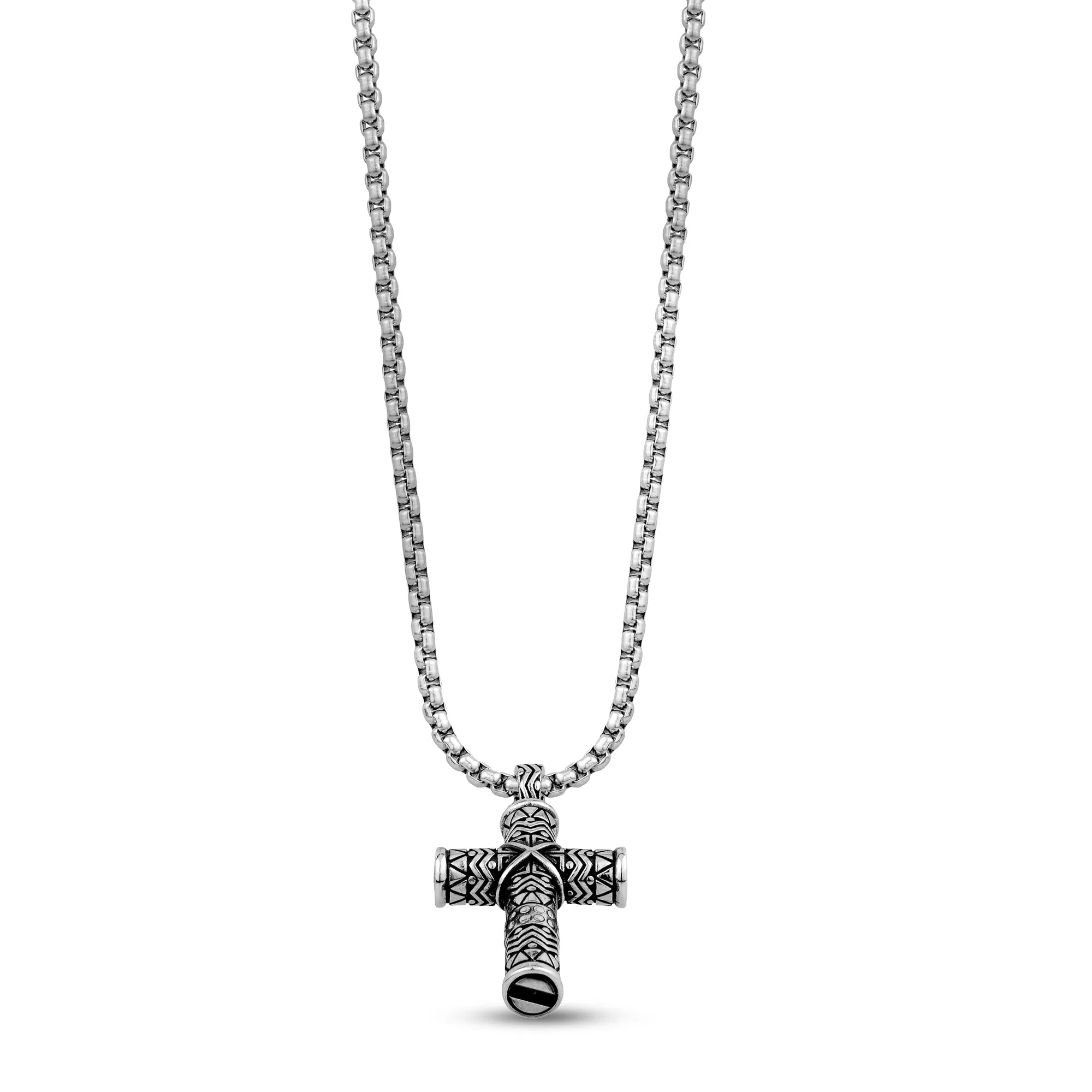 Detailed Cross Urn Pendant