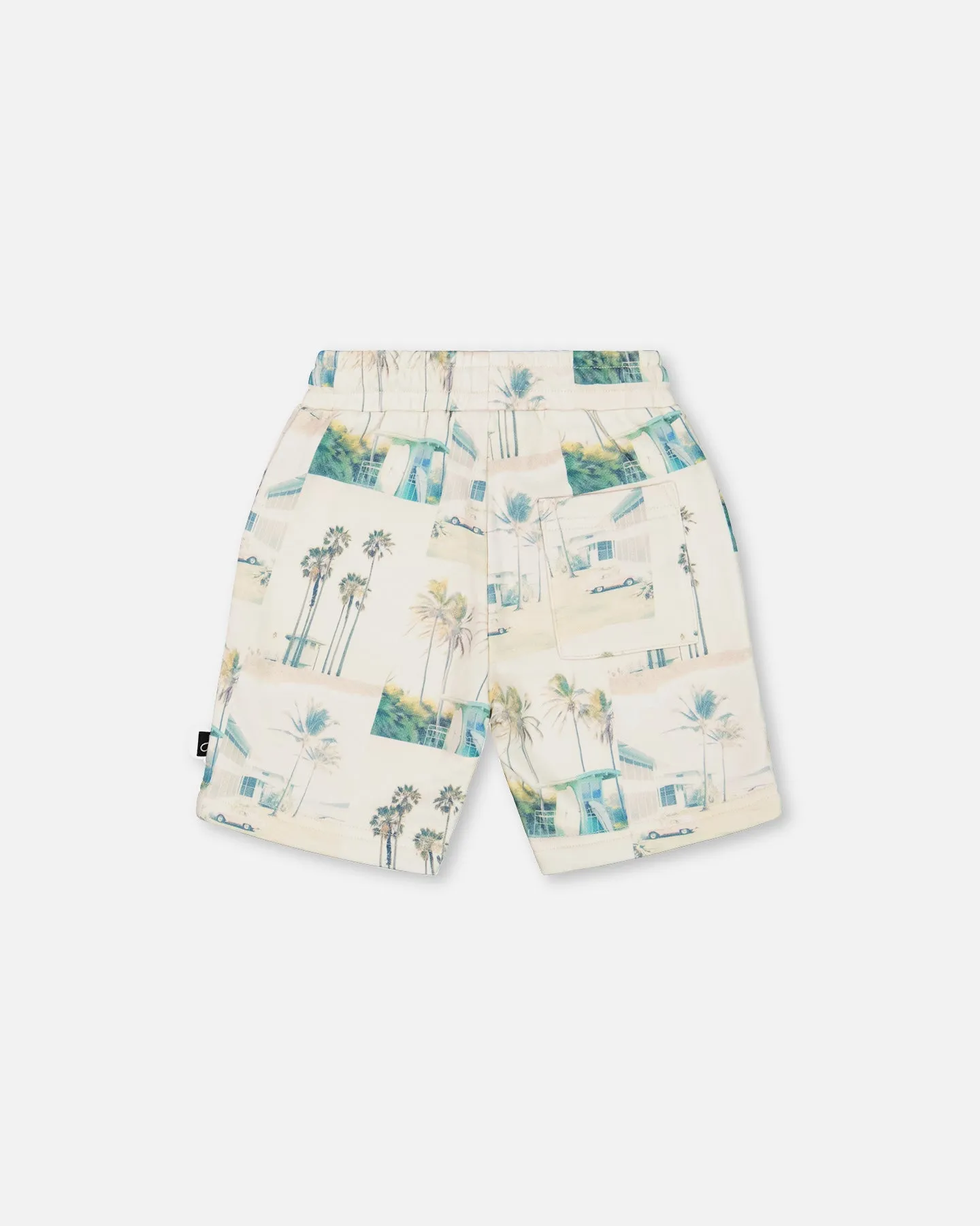 Deux Par Deux Palm Tree French Terry Short